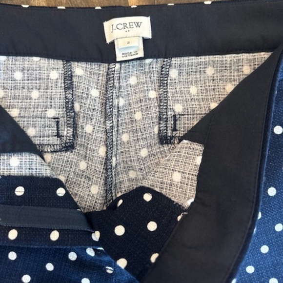 NWOT J. Crew Polka Dot Chino Shorts, sz 2 - Picture 3 of 4